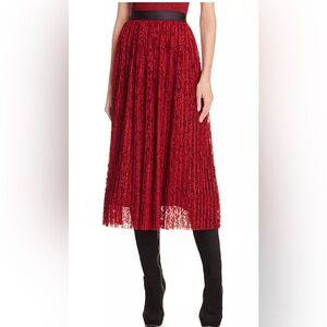 Alice + Olivia Mikaela burgundy skirt size 8